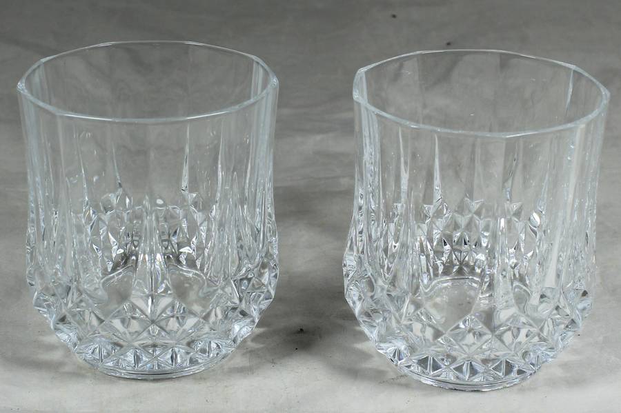Pair of crystal whiskey glasses