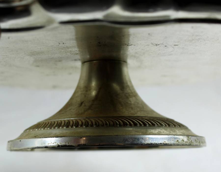 Silver plated footed tray
