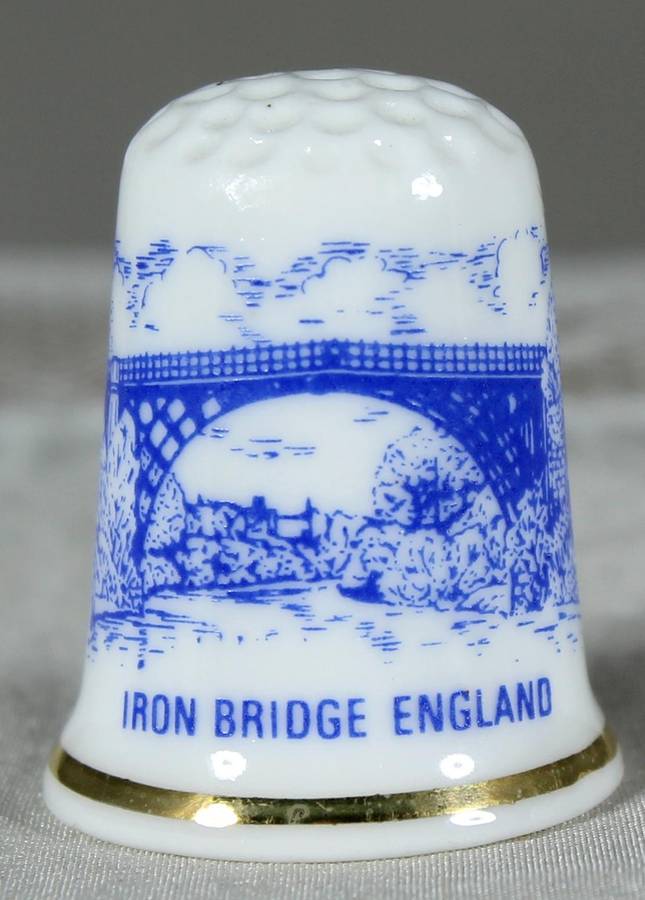 Bone China thimble - Iron bridge London