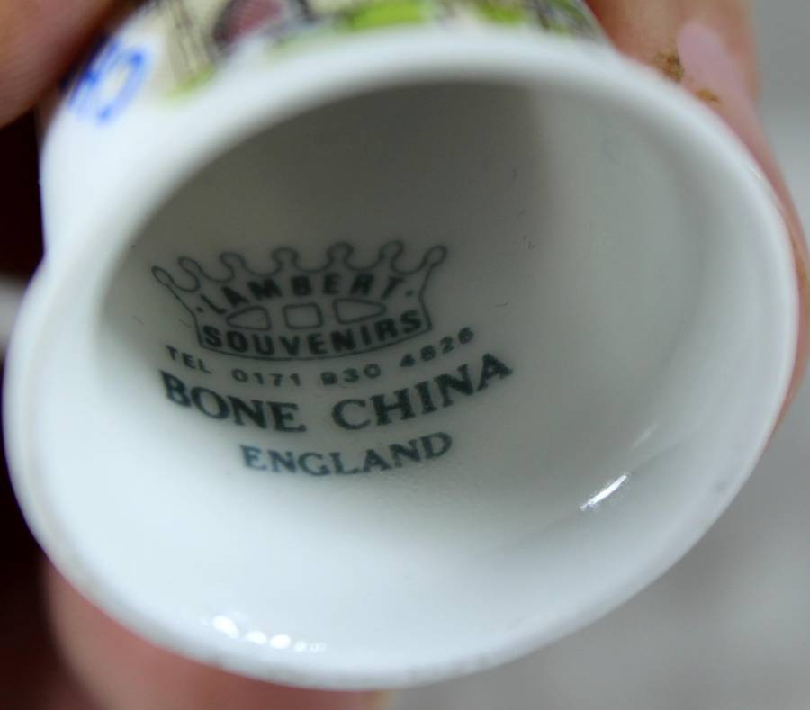 Bone China thimble - Christchurch Priory - Lambert Souvenirs