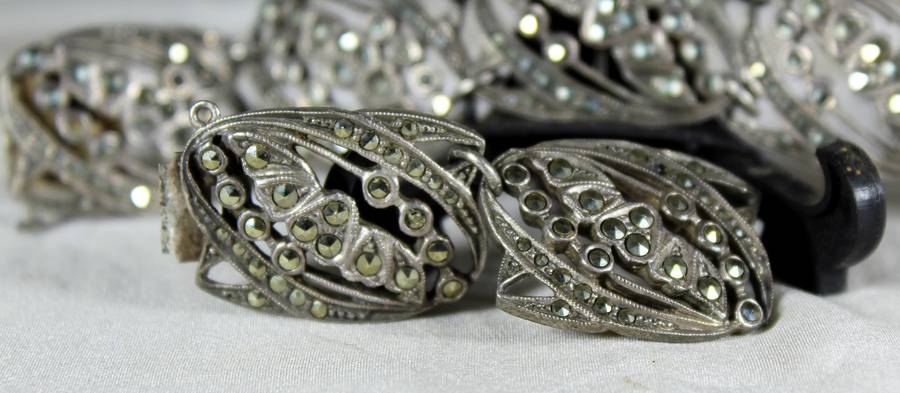 Vintage silver marcasite bracelet