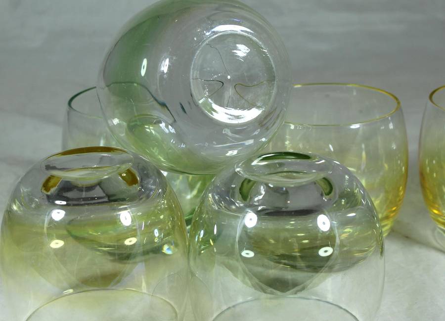 Set of six brandy glasses