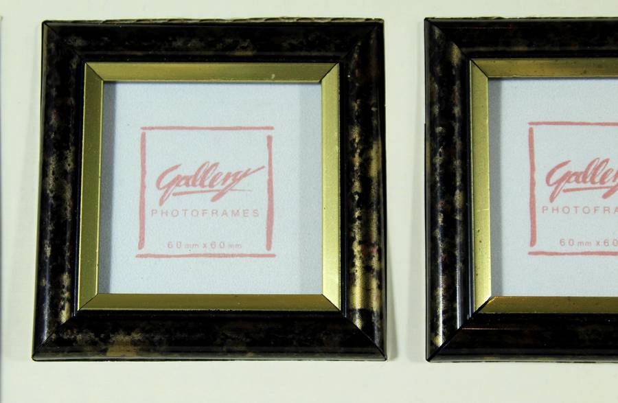 Set of seven small photo frames