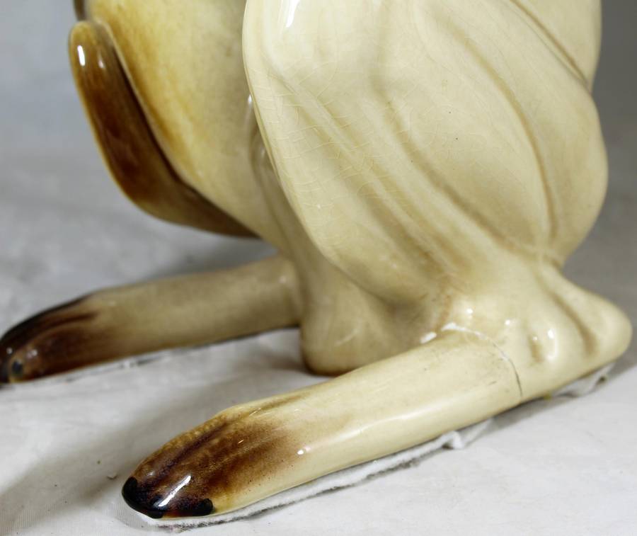 Large porcelain whippet dog