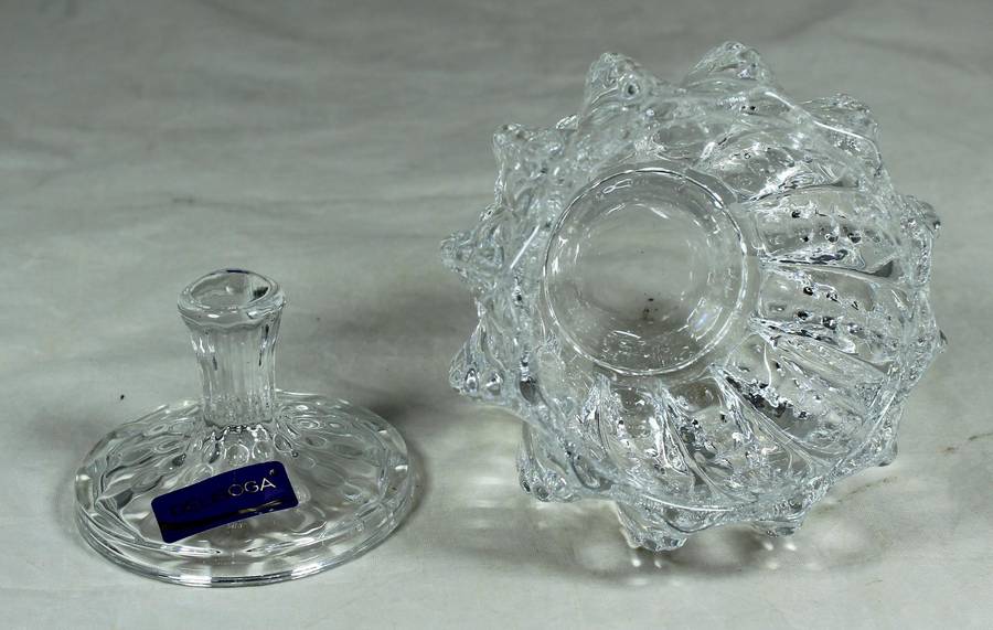 Crystal lidded container