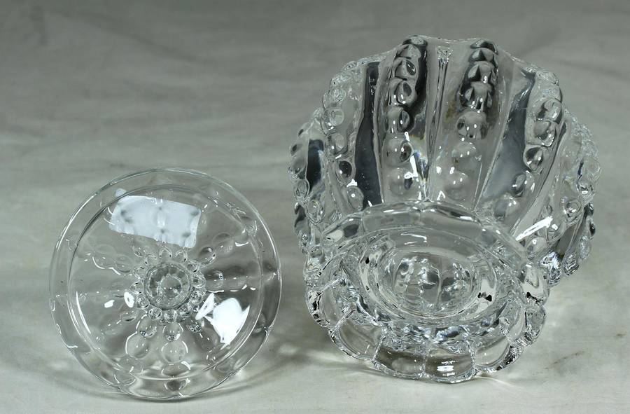 Crystal lidded container