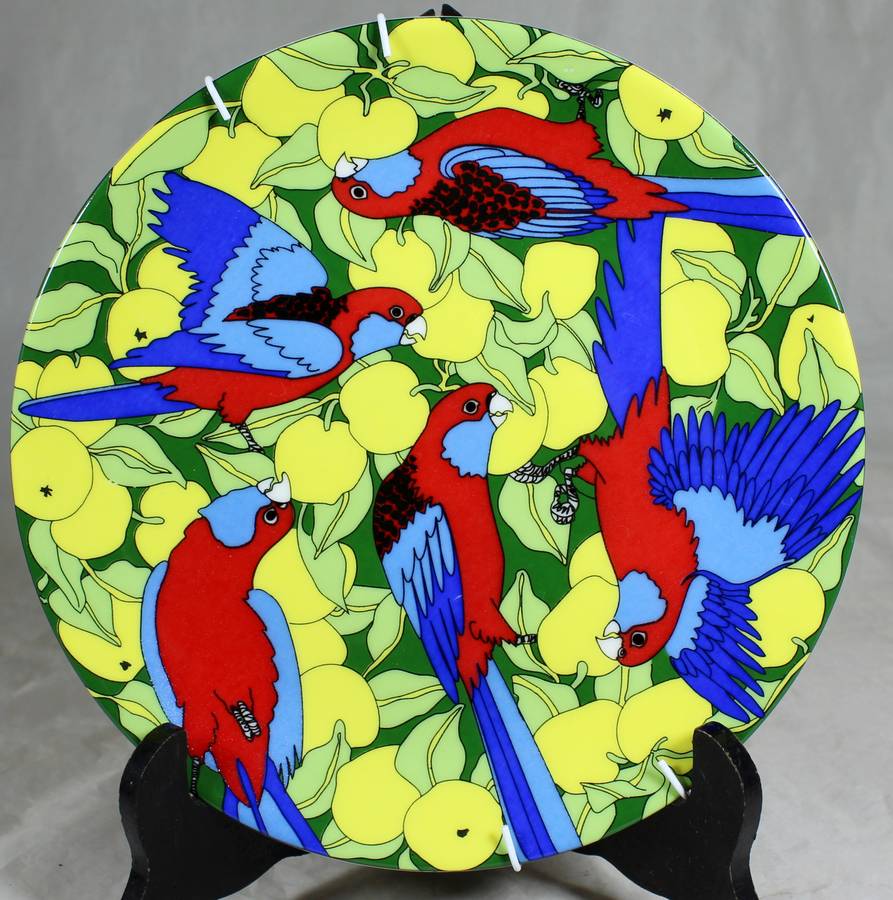 Australian fine China - Crimson Roselles by Barbara Swarbrick