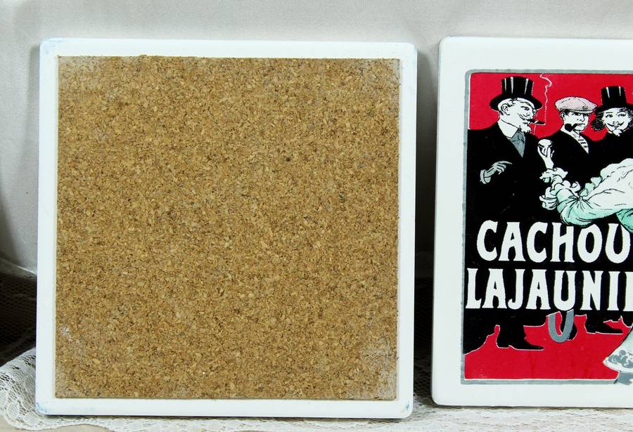 French themed tile coasters