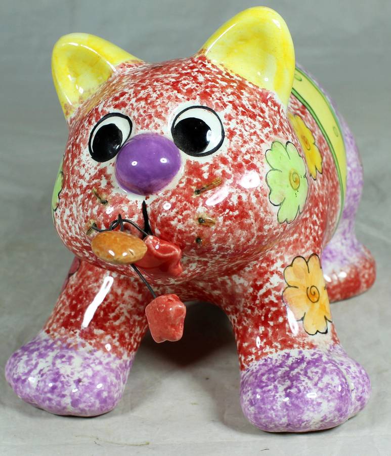 Decorative cat style piggy bank