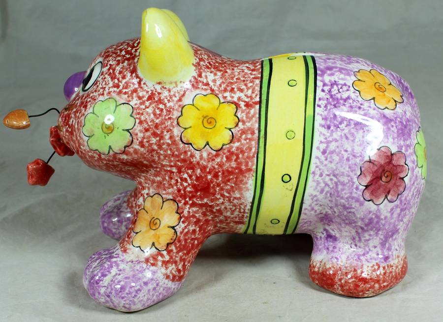 Decorative cat style piggy bank