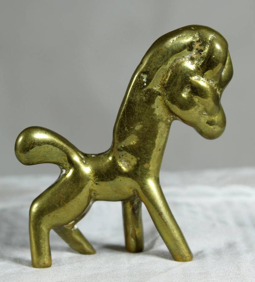 Small brass horse