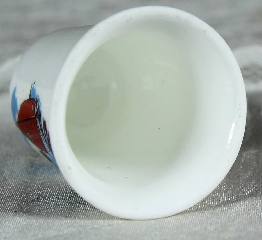 Bone China thimble - sailboats - Cowes