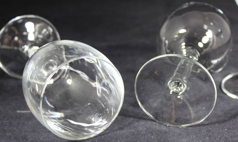 Pair of wine glasses plus a smaller one