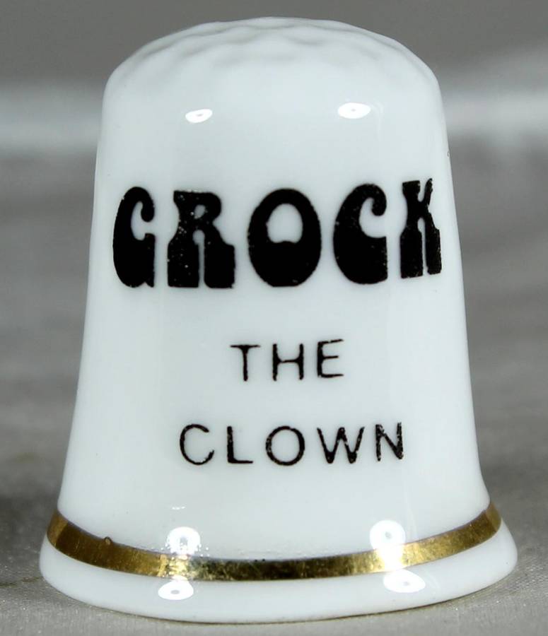 Bone China thimble - Crock the clown
