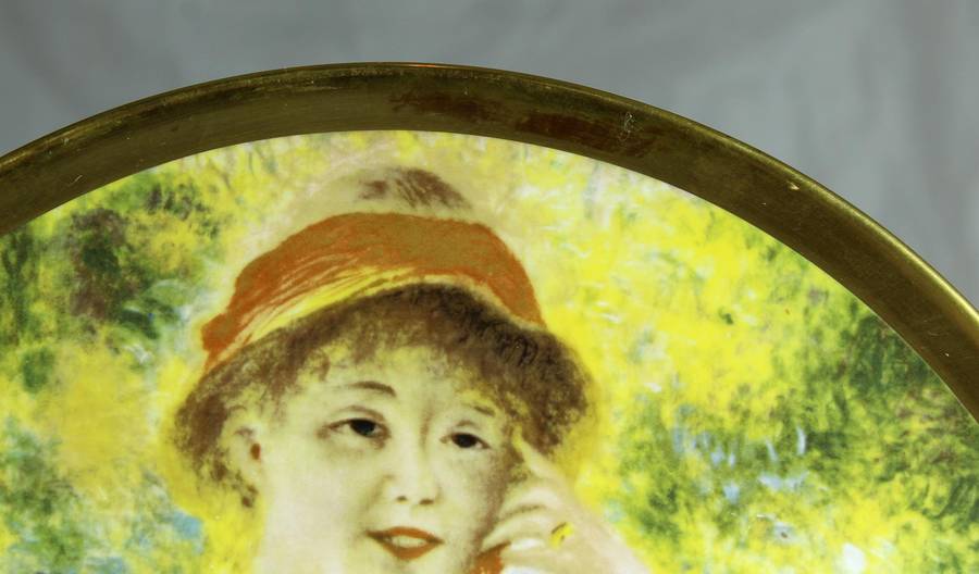 Crown Staffordshire display plate - Alphonsine fournaise on the island of Chatou by Renoir