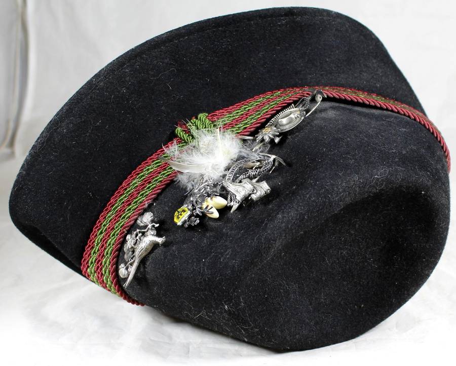 German traditional hat with metal pins