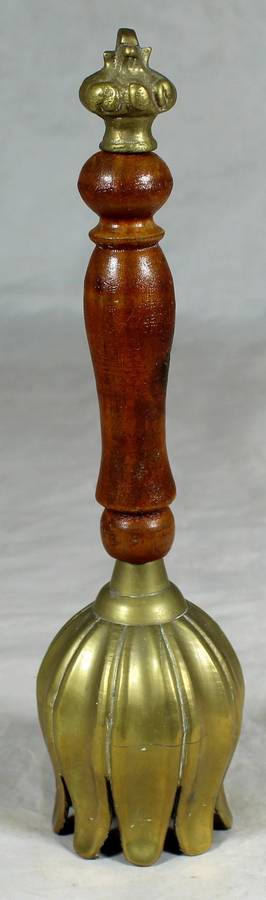 Wood and brass tulip bell