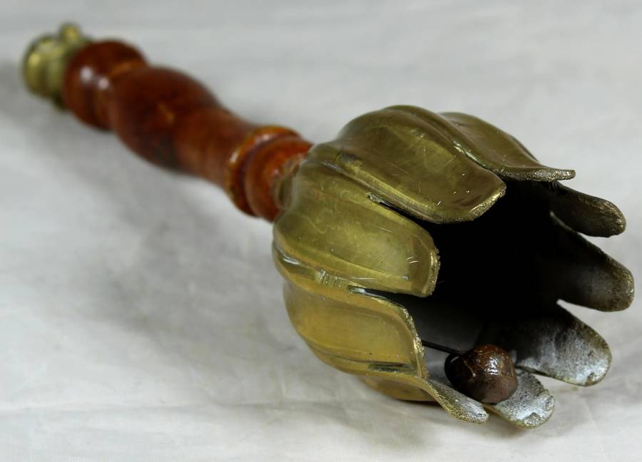 Wood and brass tulip bell