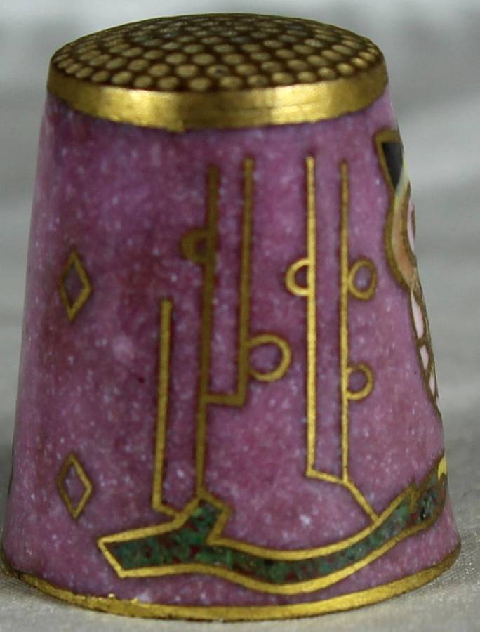 Cloissone thimble - owl