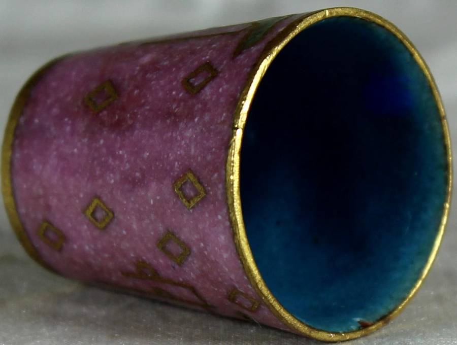 Cloissone thimble - owl