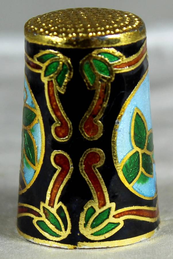 Cloissone thimble - owl