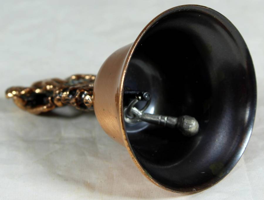 Souvenir copper bell - Kimberley with elephant topped figurine