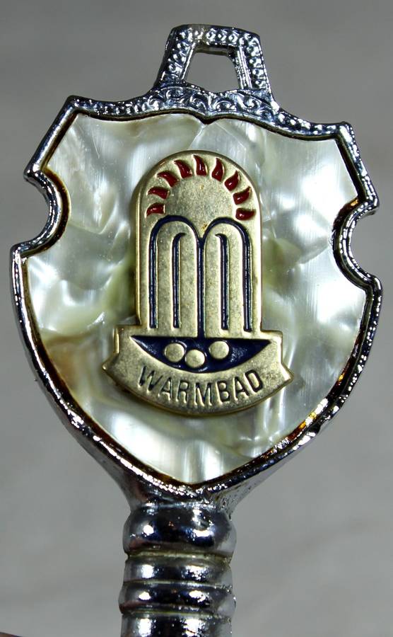 Souvenir silver plated bell - Warmbad