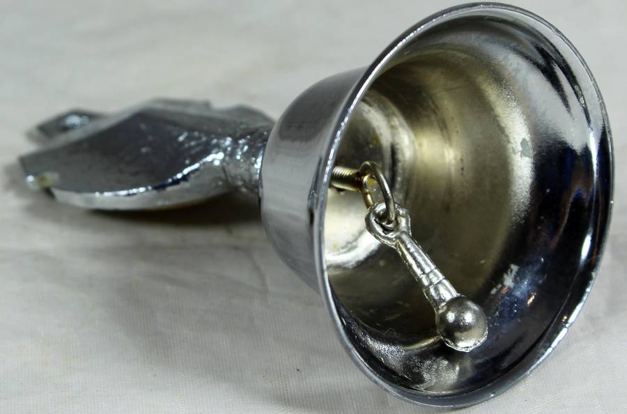 Souvenir silver plated bell - Nelson Mandela token
