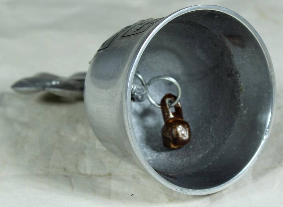 Silver plated bell - Fleur-de-liss (Handmade in India)