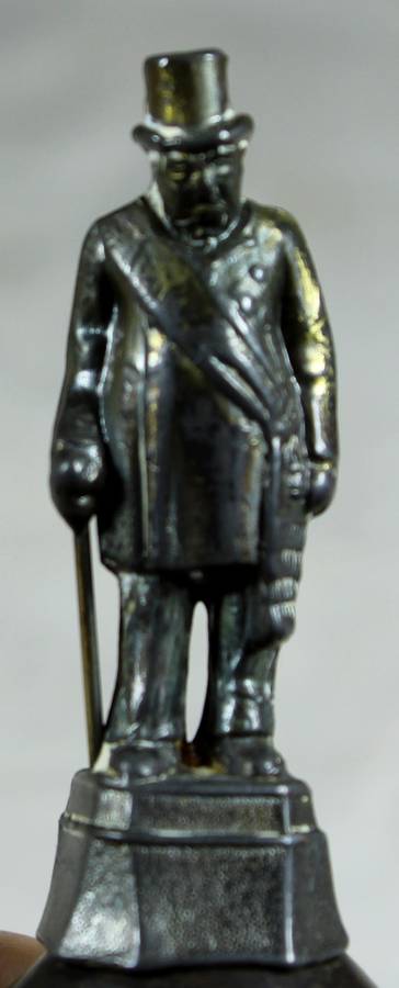 Brass bell - Pewter figurine of Paul Kruger