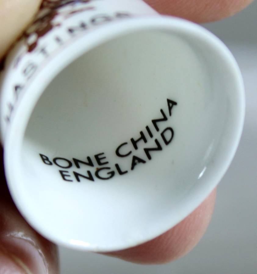 Bone China thimble - Hastings