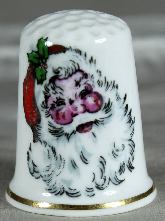 Bone China thimble - Santa Claus