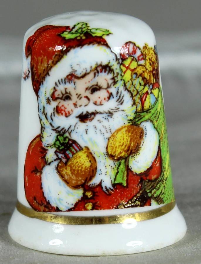 Bone China thimble - Santa Claus - Fenton