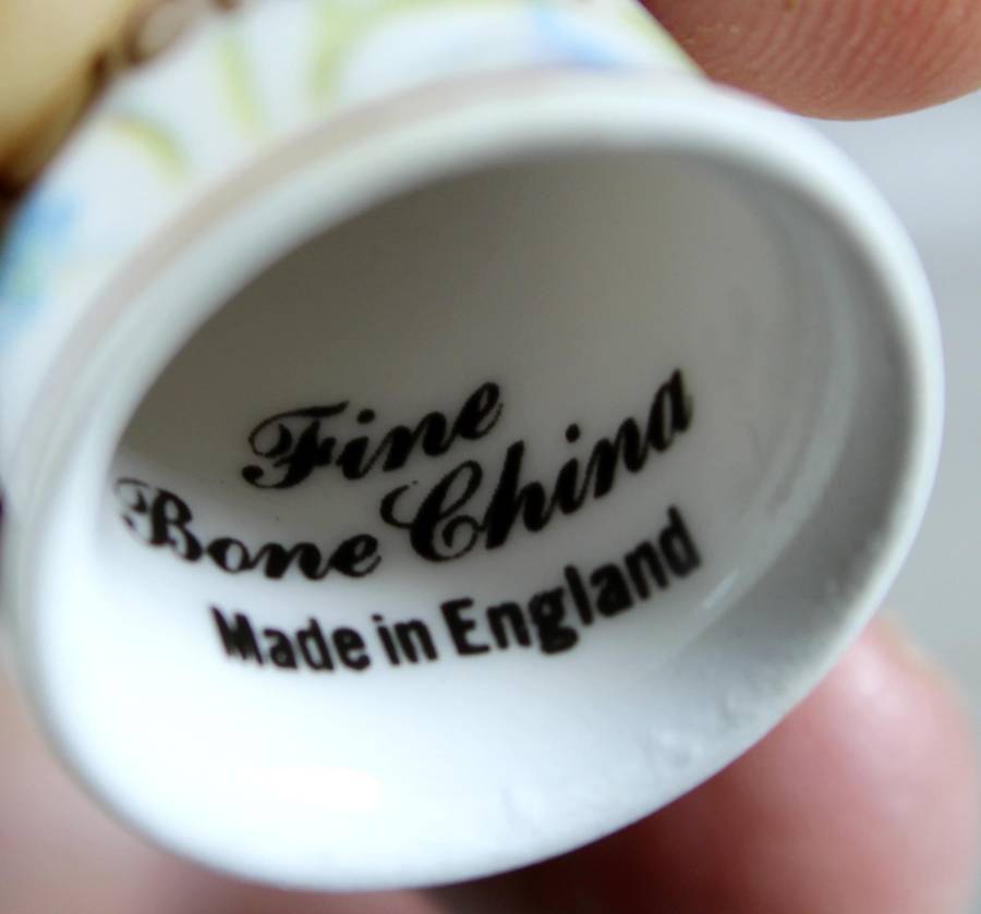 Bone China thimble - October