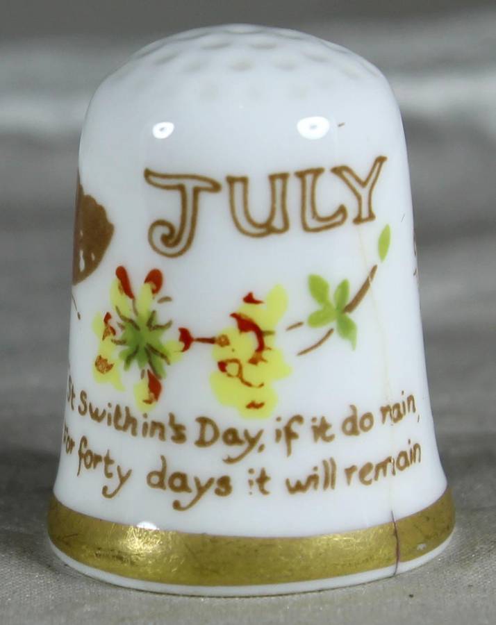 Bone China thimble - July - Caverswall