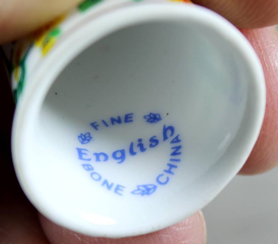 Bone China thimble - November
