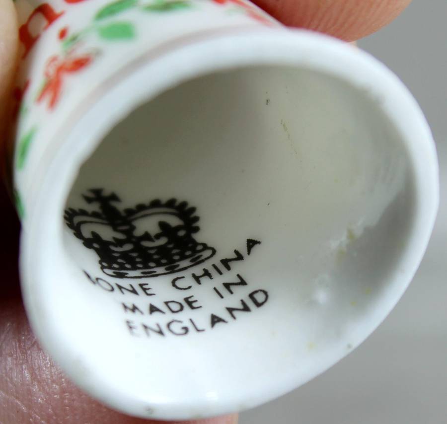 Bone China thimble - Wednesday