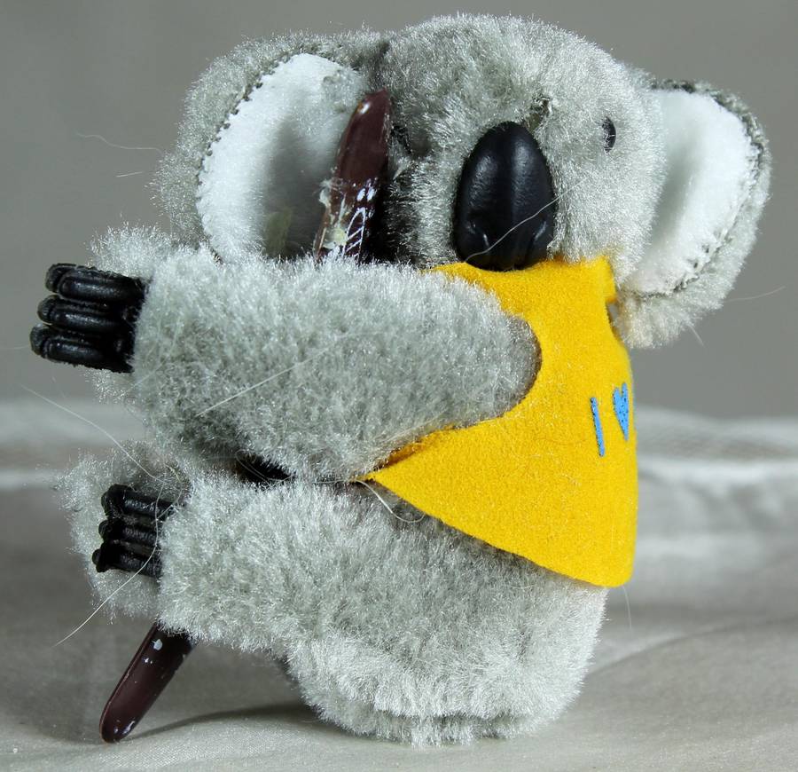 Koala - I love Australia - Fluffy pen topper