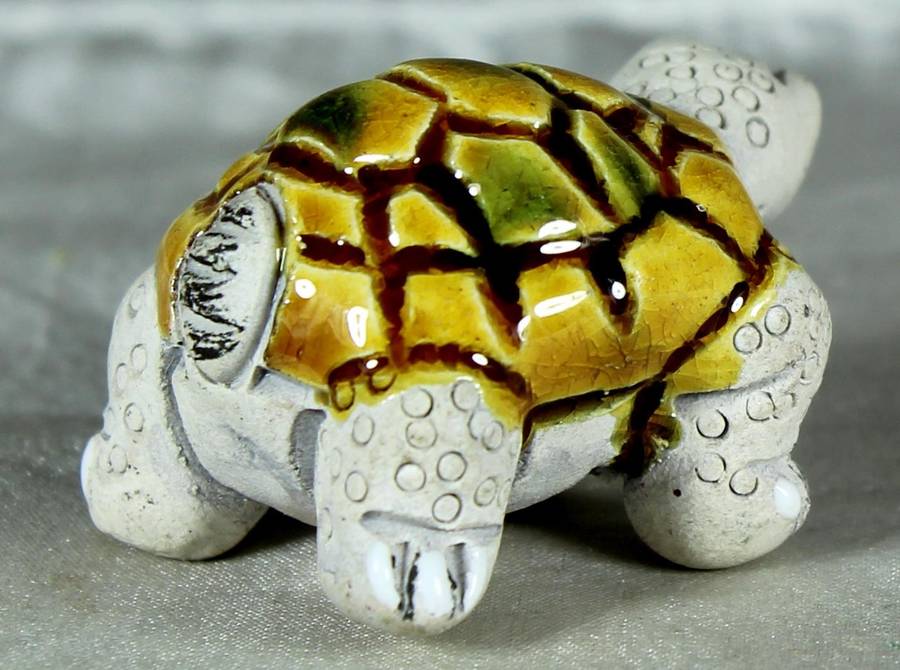 Miniature ceramic tortoise
