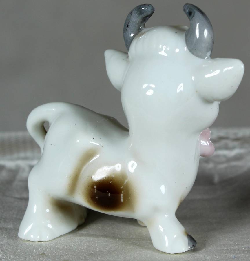 Miniature ceramic bull