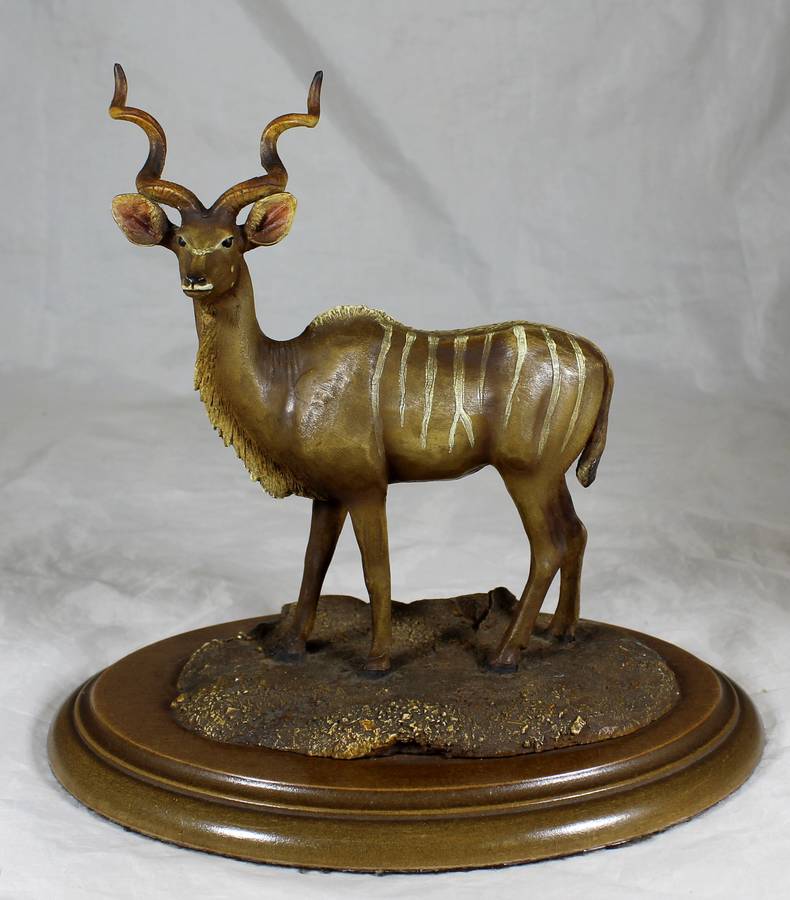 Molded kudu sculpture