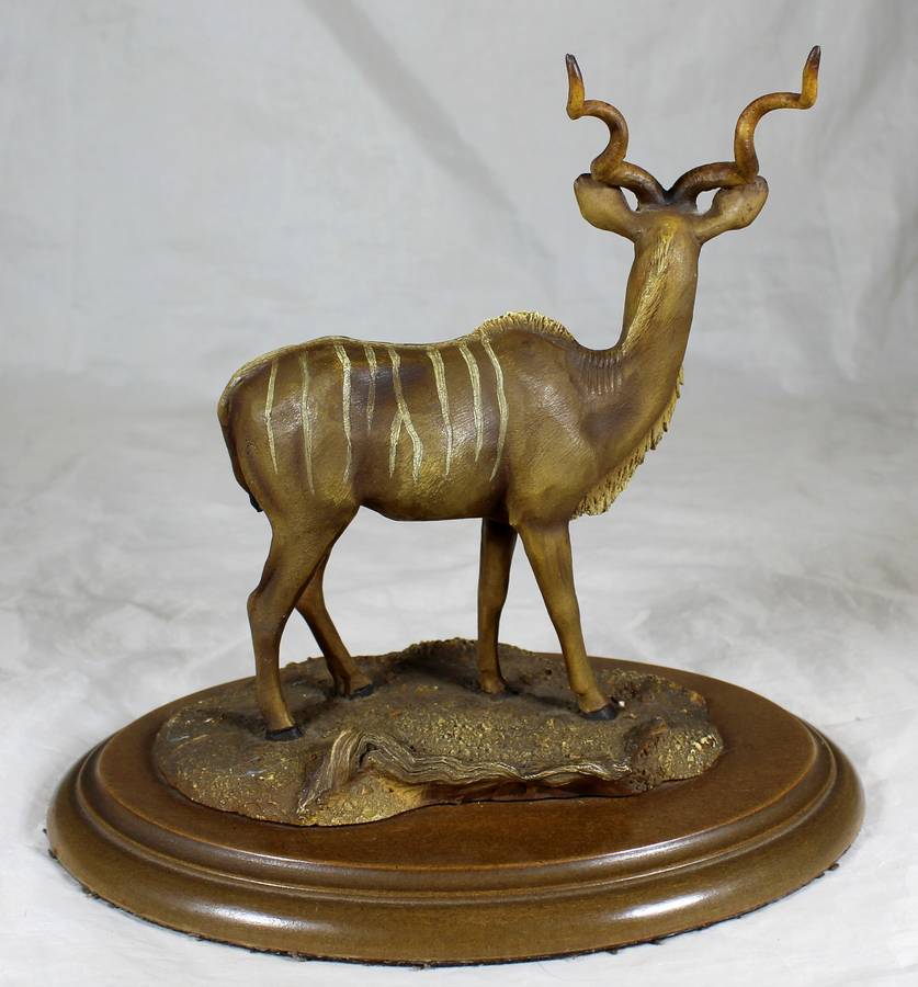 Molded kudu sculpture