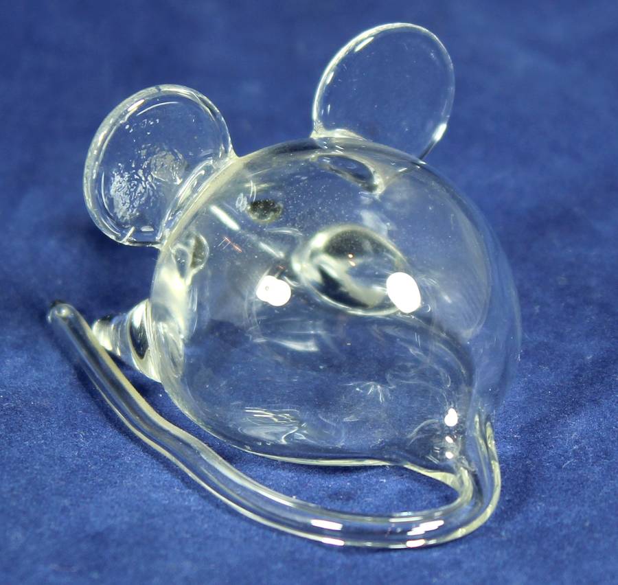 Hand blown glass mouse