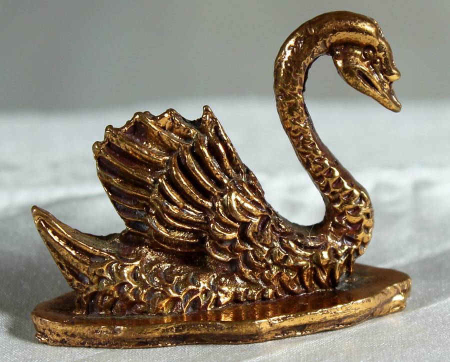 Miniature copper plated - Swan