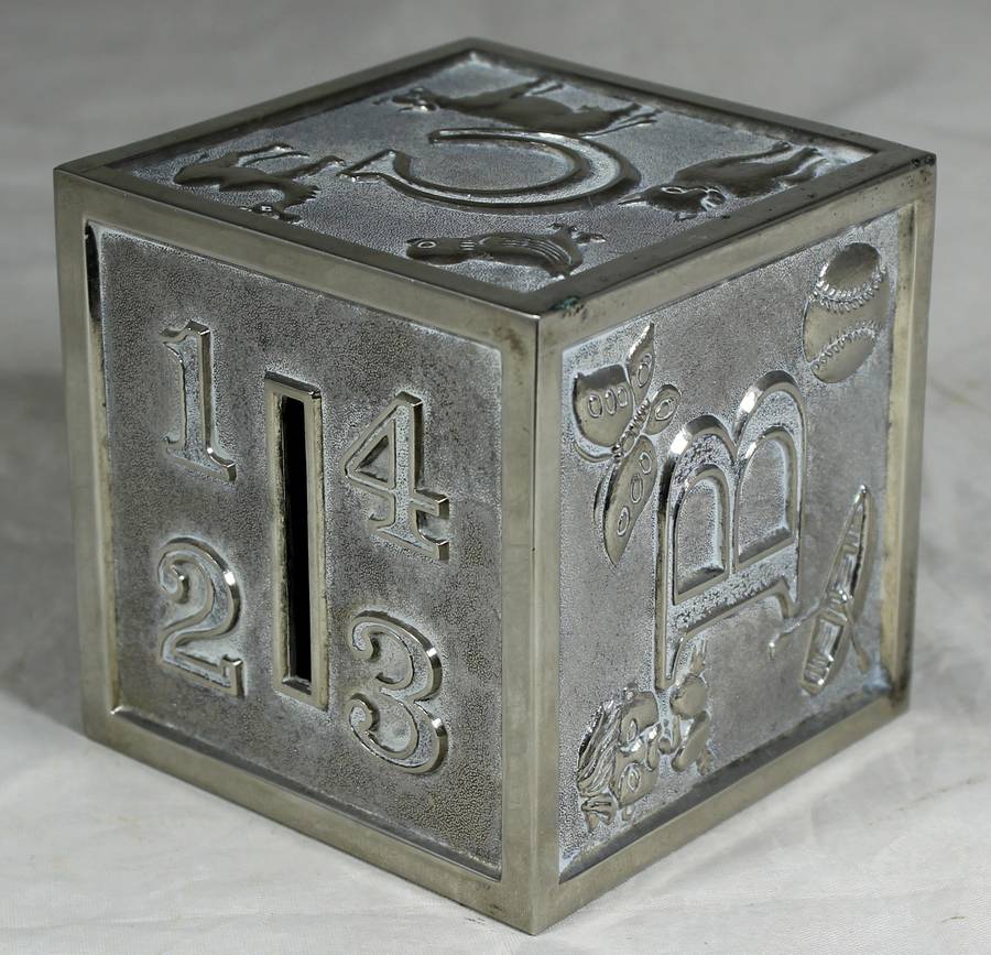 Alphabet metal money box