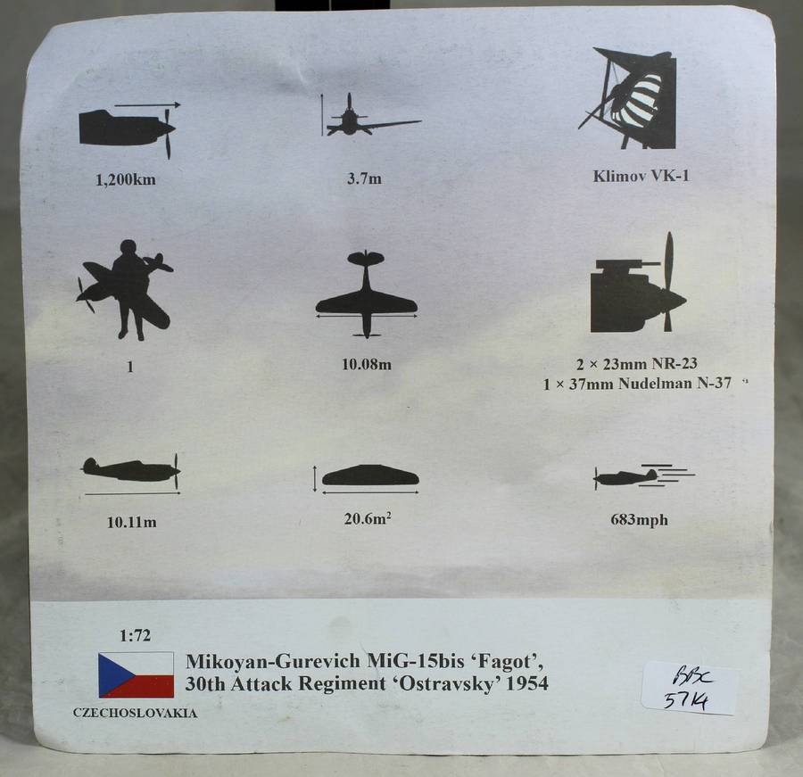 Collectable plane - Mig-15bis