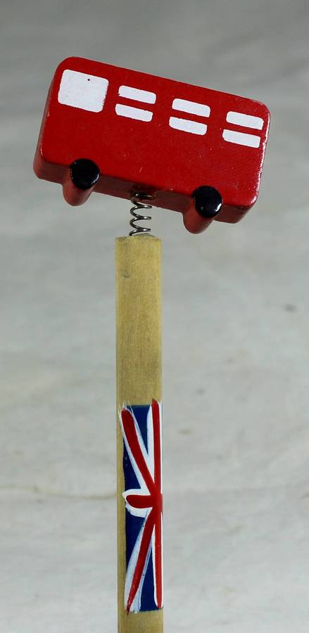 London bus pencil topper with branded pencil