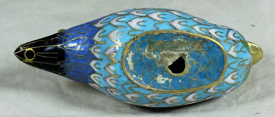 Cloisonne style duck