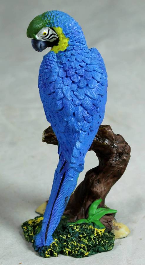 Molded blue and yellow macaw