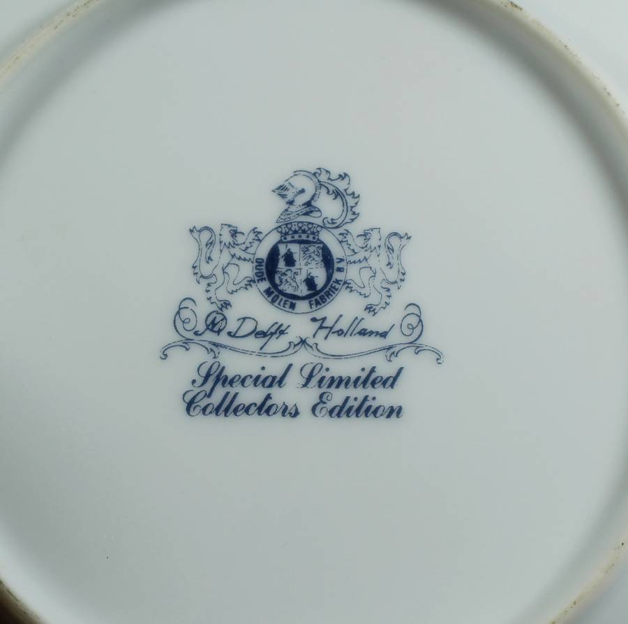 Delf special edition collectors plate